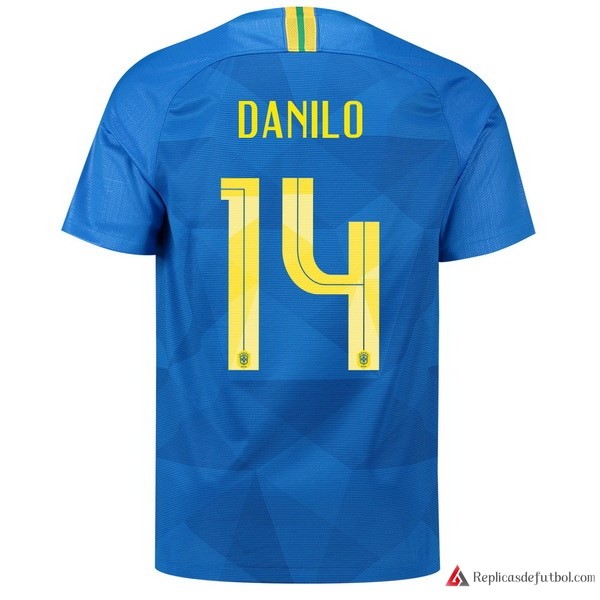 Camiseta Seleccion Brasil Segunda equipación Danilo 2018 Azul